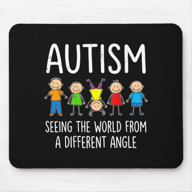Awareness autism seeing the world from a different mouse pad (Front)