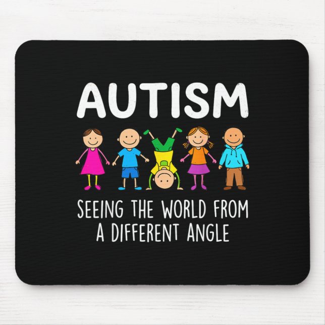 Awareness autism seeing the world from a different mouse pad (Front)