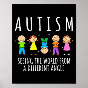 Awareness autism seeing the world from a different poster