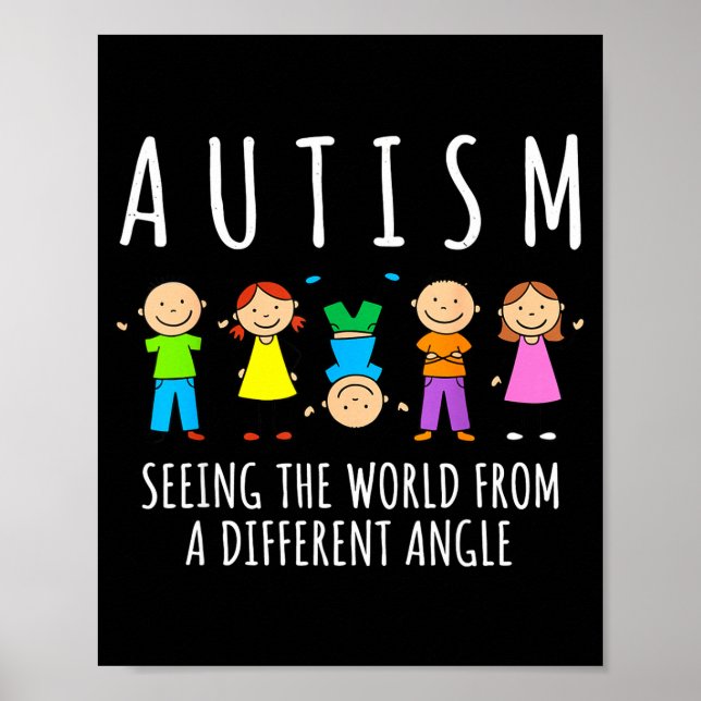 Awareness autism seeing the world from a different poster (Front)