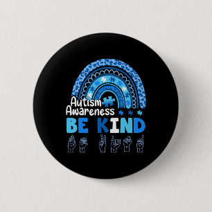 Awareness Be Kind Asl Hand Sign Language 6 Cm Round Badge