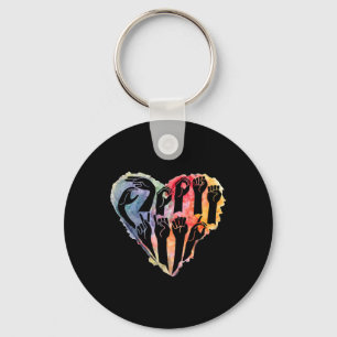 Awareness Be Kind Asl Heart Anti Bullying  Key Ring