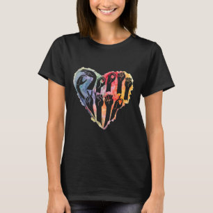 Awareness Be Kind Asl Heart Anti Bullying T-Shirt