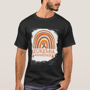 Awareness Bleached Rainbow Orange Ribbon Men T-Shirt