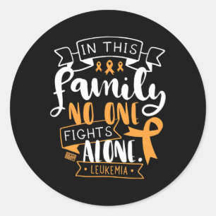 Awareness Bone Marrow Family No Alone Quote Classic Round Sticker