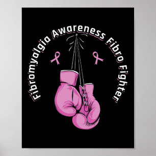 Awareness Boxing Gloves Fibro fighter  Poster