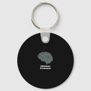 Awareness Brain Dementia Word Cloud  Key Ring