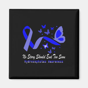 Awareness Butterflies Support Blue Ribbon Magnet