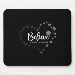 Awareness Butterfly Believe  Mouse Pad