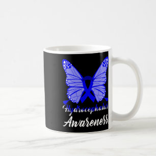 Awareness Butterfly Blue Ribbon Support Coffee Mug