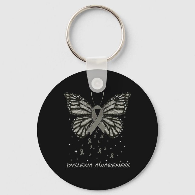 Awareness Butterfly  Key Ring (Front)