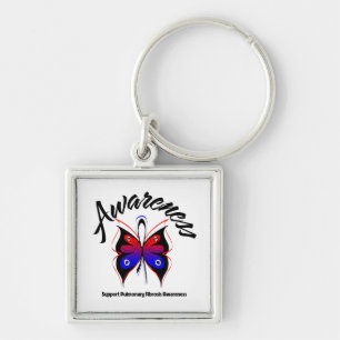 AWARENESS Butterfly Pulmonary Fibrosis Key Ring
