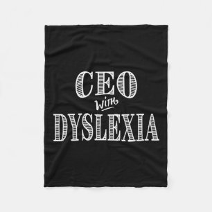 Awareness Ceo Dyslexia Gifted Ability Love Fleece Blanket