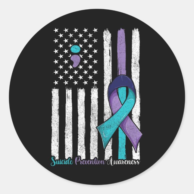 Awareness  classic round sticker (Front)
