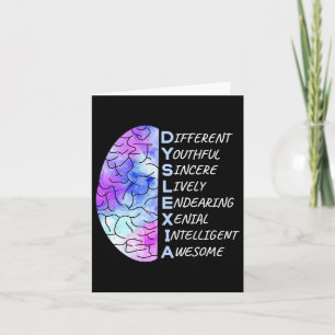 Awareness Colourful Art Brain Teacher Therapist Card
