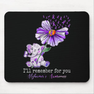 Awareness Cute Elephant I Will Remember For You 2 Mouse Pad
