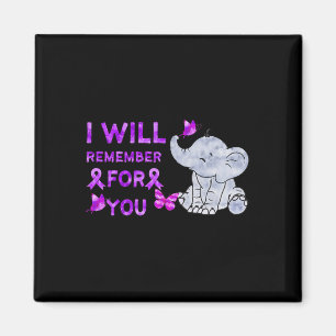 Awareness Cute Elephant I Will Remember For You 3 Magnet