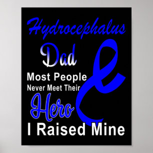 Awareness Dad Blue Ribbon Father Support Poster