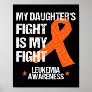 Awareness Daughter Fight Orange Ribbon Gift Poster