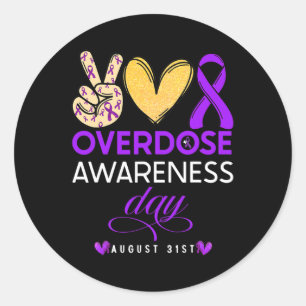Awareness Day 1  Classic Round Sticker