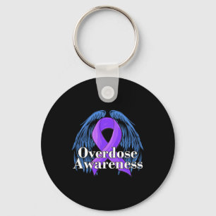 Awareness Day Angel Against Addictions Key Ring