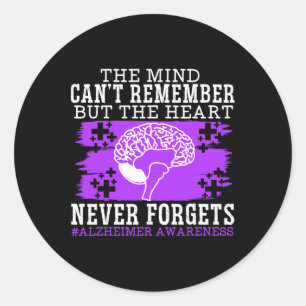 Awareness Dementia Distressed Classic Round Sticker