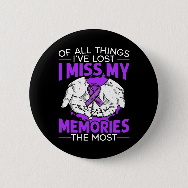 Awareness Dementia Support  6 Cm Round Badge (Front)