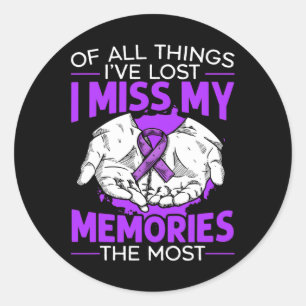 Awareness Dementia Support Classic Round Sticker