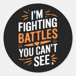 Awareness Depression Anxiety Mental Health Classic Round Sticker