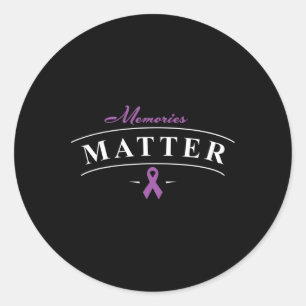 Awareness Design Support Month Purple Ribbon  Classic Round Sticker