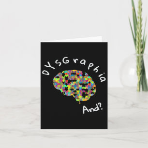 Awareness Dysgraphia Writing Learning Disability  Card