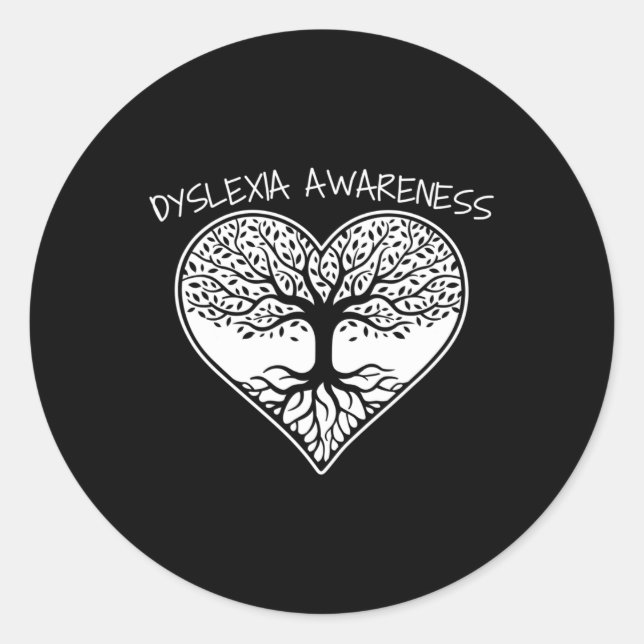 Awareness Dyslexic  Classic Round Sticker (Front)