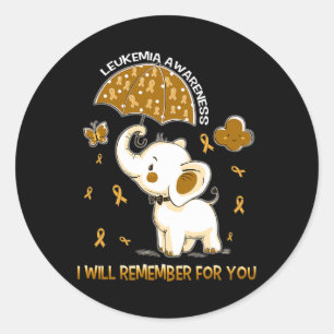 Awareness Elephant Classic Round Sticker