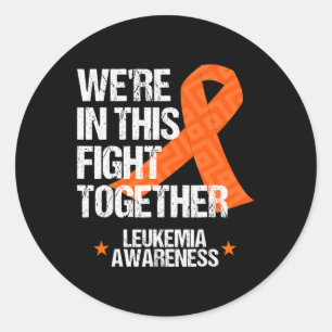 Awareness Family Fight Orange Ribbon Gift Classic Round Sticker