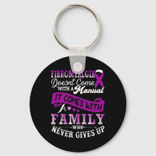 Awareness Family Purple Ribbon Support 1 Key Ring