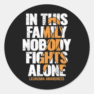 Awareness Family Support Leukaemia Awareness 4 Classic Round Sticker