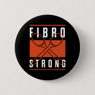 Awareness Fibro Strong Graphic Spoons 6 Cm Round Badge