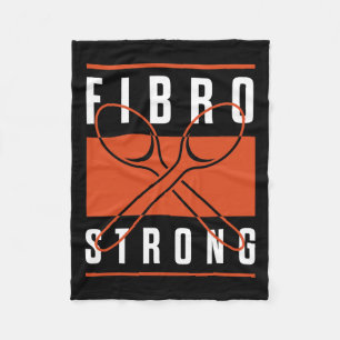 Awareness Fibro Strong Graphic Spoons Fleece Blanket