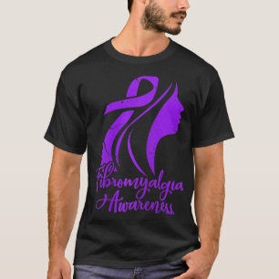 Awareness Fibro Warrior Fighter Patient Grunge T-Shirt