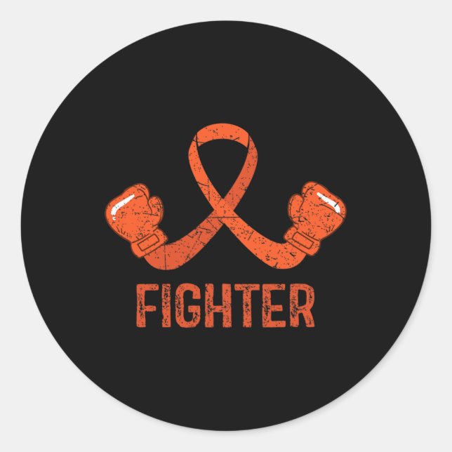 Awareness Fighter  Classic Round Sticker (Front)