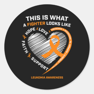 Awareness Fighter Gifts Men Women Mum Dad Leukaemi Classic Round Sticker