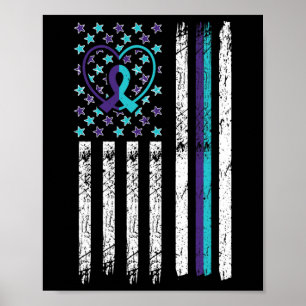 Awareness Flag Anxiety Mental Health Therapists Poster