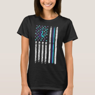 Awareness Flag Anxiety Mental Health Therapists  T-Shirt