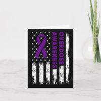 Awareness Flag Purple Ribbon Addiction Recovery