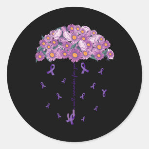 Awareness Flower Umbrella I Will Remember For You Classic Round Sticker