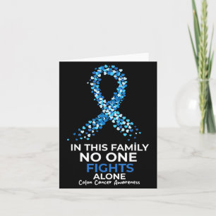 Awareness for Colourectal Colon Cancer Blue Suprt Card