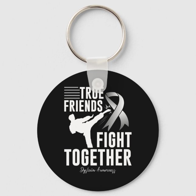 Awareness Friend Support Martial Arts  Key Ring (Front)