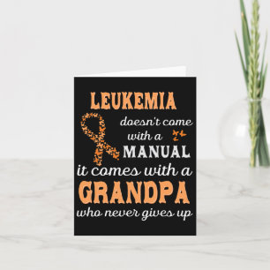 Awareness Grandpa Support Leukaemia Warrior Card