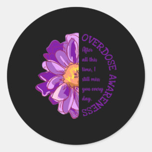 Awareness Grief And Loss Miss You Every Day Classic Round Sticker