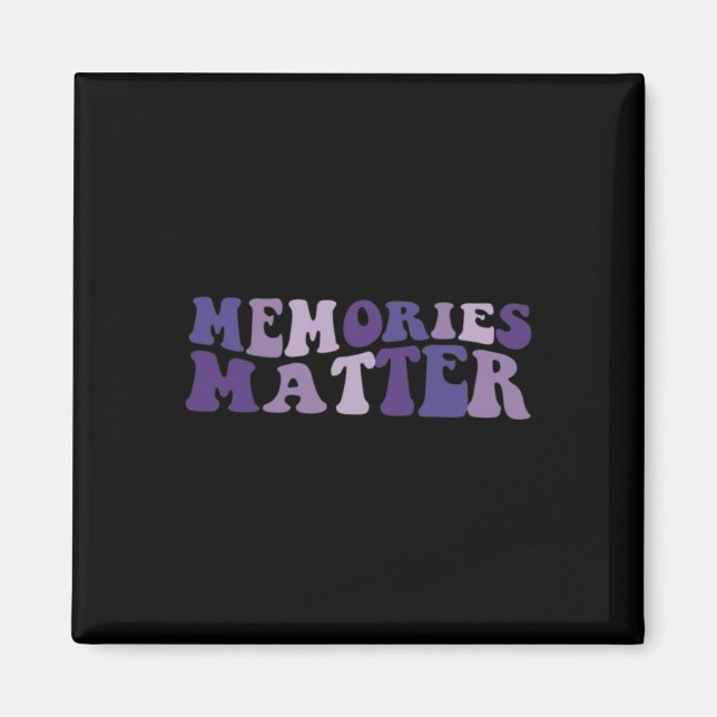 Awareness Groovy Memories Problem Purple Warrior  Magnet (Front)